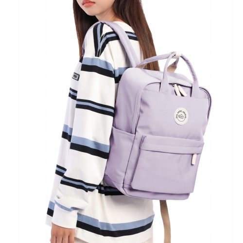  Schulrucksack mit mehreren Fächern. Lilatöne