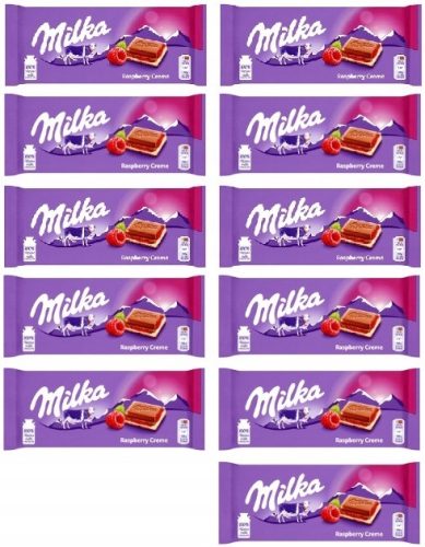 Milka Schokolade mit Himbeercreme 11x 100g Halber Karton