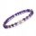 Amethyst-Armband, Naturstein-Gummiband, facettiert, 4 mm