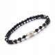  Spinell-Armband, Naturstein, Gummiband, facettiert, 4 mm