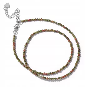  Halsband Halskette Naturstein Unakit