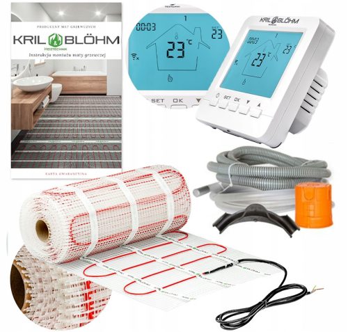  KRIL&BLOHM Heizmatten-Set 1,5 m2 Blauw T3