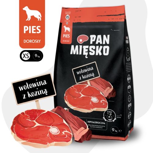  PAN MEAT Rind und Ziege 9kg Chips XS