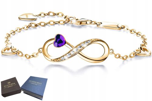  925er Silber-Gold-Armband für Damen, Promi-Unendlichkeit, als Geschenk