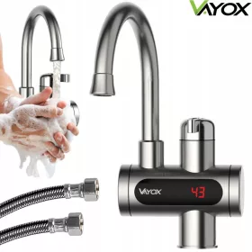    DURCHLAUFWASSERHEIZGERÄT ELEKTRISCHES STAHLDISPLAY 3000 W VAYOX-Wasserhahn