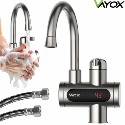  DURCHLAUFWASSERHEIZGERÄT ELEKTRISCHES STAHLDISPLAY 3000 W VAYOX-Wasserhahn