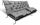  Sitzkissen für Gartenschaukelbank 150x60x50 3 Stk