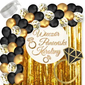    Banner für Junggesellinnenabschiede mit personalisiertem Zierring