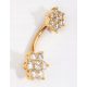  Lovisa – Nabelring aus vergoldetem Titan, Barbell-Blumenpiercing
