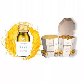   Collibre Gold - Premium Trinkkollagen, Zuckerfrei, 90x30ml Flaschen