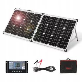    DOKIO faltbares tragbares Solarpanel 100 Watt 12 Volt monokristallines Solar