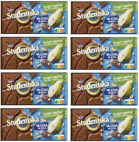 8x Orion Studentenmilch Schokolade mit Birnenpüree 170g