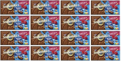 16x 170g ORION Studentska Milchschokolade mit Himbeere - Großpackung