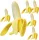  6 Stück simuliertes Peeling-Bananen-weiches, flexibles, lustiges Spielzeug
