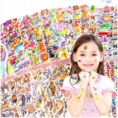  40 SETS KONVEXER 3D-MOTIVATIONSAUFKLEBER FÜR KINDER 600 Stk