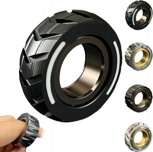  Doppelfunktions-Reifen-Fidget-Ring aus Edelstahl,