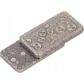    Magnetischer Zappelschieber, Metallzappelspielzeug mit Totenkopfmuster für ADHS