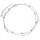  Knöchelarmband aus 925er Silber mit doppelten Herzkugeln