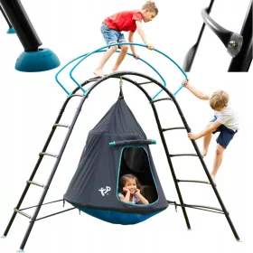 TP Toys Stahl-Spielplatzschaukel UFO Schwarz 122x217x201 cm