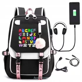    Lilo und Stitch Stichaa Schulrucksack mit mehreren Fächern, schwarz