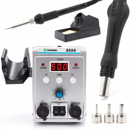 2in1 Lötkolben (Heißluft und Spitze) Techrebal 8586 760 W