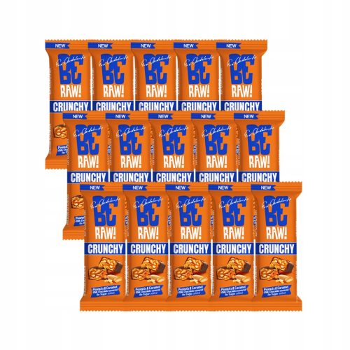 BeRAW Crunchy Peanuts & Caramel Riegel - Zuckerfrei, 40g