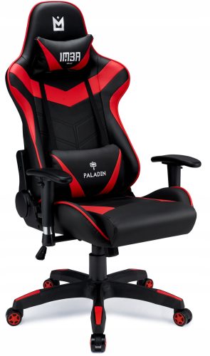  IMBA Seat Paladin Gaming-Stuhl, schwarzes und rotes Kunstleder