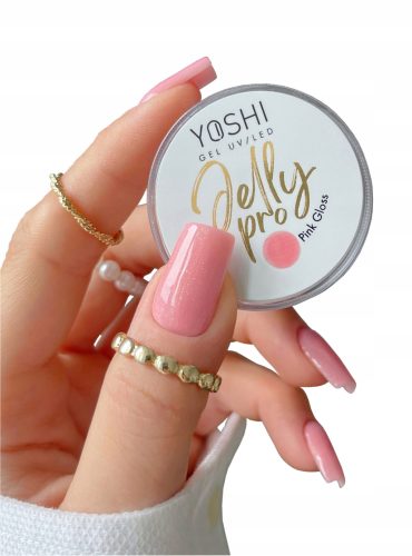  YOSHI JELLY PRO PINK-AUFBAU-JELLY-GEL MIT ROSA GLANZPARTIKELN 15 g