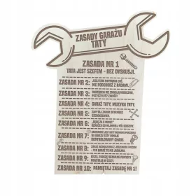    Dad's Garage Rules Holz-Garagenschild, lustiges Geschenk
