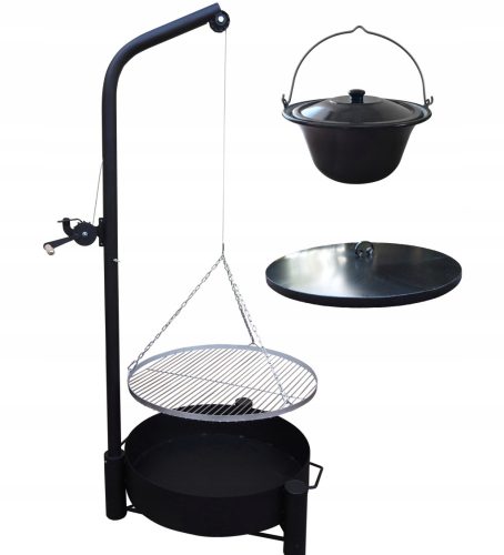  Kranich Gartengrill Lagerfeuer Abdeckung Kessel Edelstahlrost Feuerbox