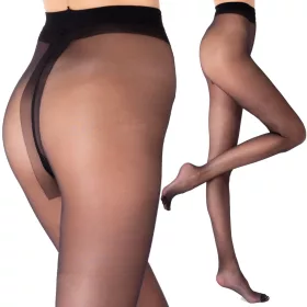    phenome BLACK T-BAND höschenlose Strumpfhose 15den, dünn, eleganter Nebel