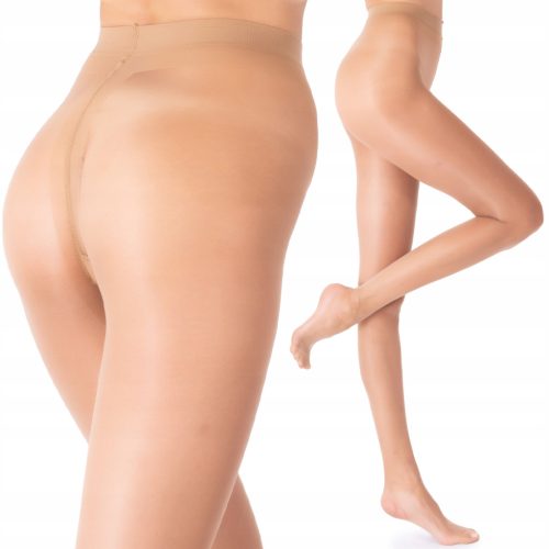  phenome NATURAL T-BAND höschenlose Strumpfhose 15den, dünn, eleganter Nebel