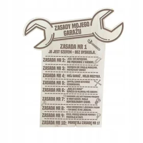    Regeln meiner Garage, Brett, Holzplatte, Regeln in der Garage, Geschenk