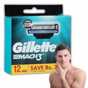  Gillette Mach3 Rasiererpatronen 12 Stk.