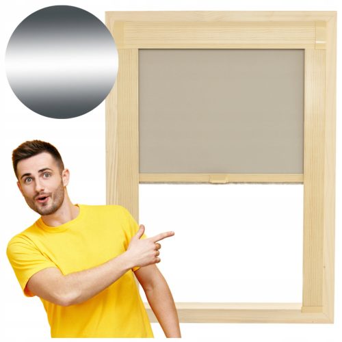 Dachfenster-Rollo für RoofLITE+ Dakea Dakstra 78x140 M8A - Thermo Rollo mit Silberbeschichtung
