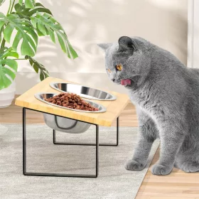  2 erhöhte Futternäpfe für Katzen