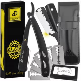    GOLD DUST RASIERRASIERER-RASIERSET SCHARFES EDELSTAHL-HOLSTER