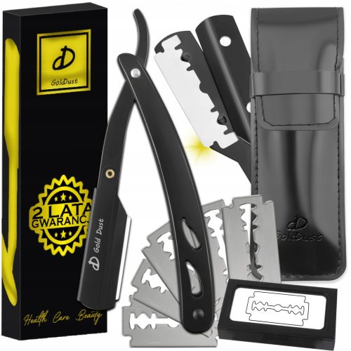  GOLD DUST RASIERRASIERER-RASIERSET SCHARFES EDELSTAHL-HOLSTER