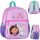  Kindergartenrucksack mit einem Fach Cat's House Gabi Starpak für Mädchen Rosatöne, Mehrfarbig