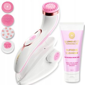    Lumineo Brush PRO rosa 4 Spitzen + Gel für problematische Haut