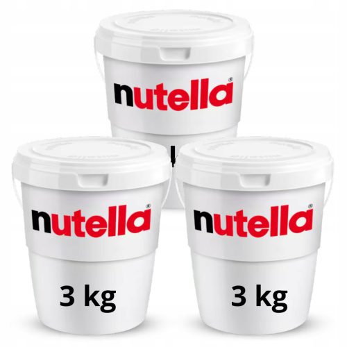 Nutella Ferrero 3x3kg – Großpackung Schoko-Haselnuss-Creme