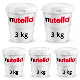   Nutella Ferrero Großpackung 5x3 kg - Haselnuss-Schokoladencreme
