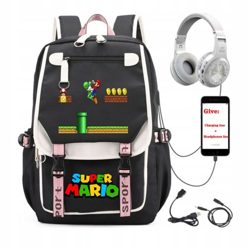  GROSSER RUCKSACK Super Mario Bros. WASSERDICHTE MUSTER