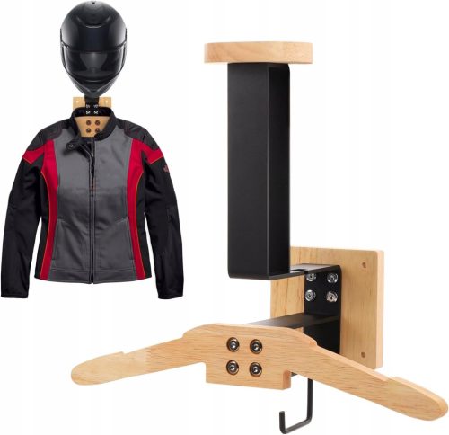  WANDHALTERUNG FÜR MOTORRADHELMTRÄGER + MOTORRADJACKENAUFHÄNGER 2IN1
