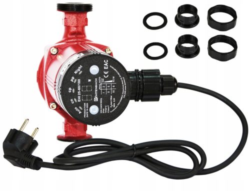 HEISSWASSERPUMPE, OFENUMWÄLZPUMPE, 25-60/180, LEISE, WIRTSCHAFTLICH, SCHRAUBENKABEL