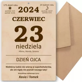   KALENDERKARTE Geschenk für Papa zum Vatertag Holz PERSONALISIERUNG LM
