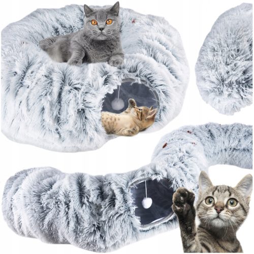  LED-Kissen für Katzen und Hunde, Plüsch, weiches Tunnelhaus-Spielzeug, 4-in-1