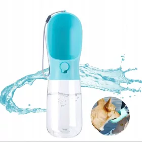  Hundeflasche, Wasserflasche mit Wassernapf, 550 ml