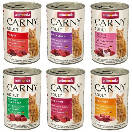  ANIMONDA Carny Adult für Katzen, Geschmacksmischung 12x400g