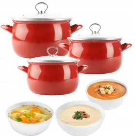  Set Silesia Emalia Helena Töpfe, emailliert, 6-tlg.